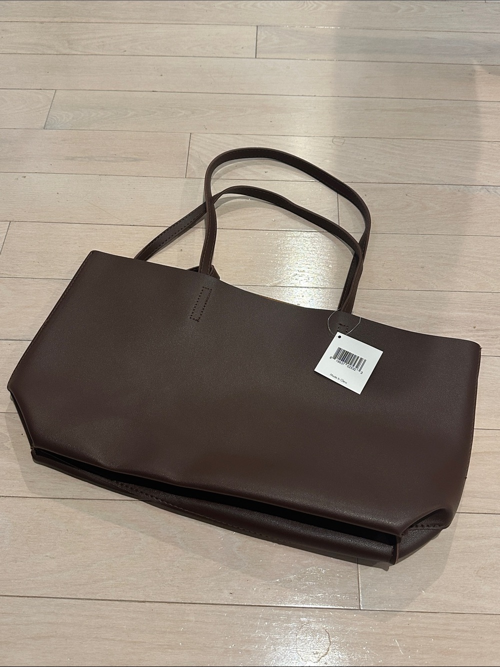 Everyday Chocolate Brown Tote Bag with Dual Shoulder Straps NWT